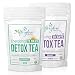 Detox Tea Combo: Best for Weight Loss, Natural Body Cleanse, Reduce Bloating. Morning Teatox with Green Tea, Oolong, Ginger and Night Tea with Rooibos, Senna, Juniper. 28 Day Detox By Afterglow Tea.