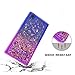 Zingcon Xperia L1 Phone Case, Glitter Case with Quicksand Bling Adorable Shine [HD Screen Protector] Shockproof Hybrid Hard PC Soft TPU Protective Cover-Blue/Purple