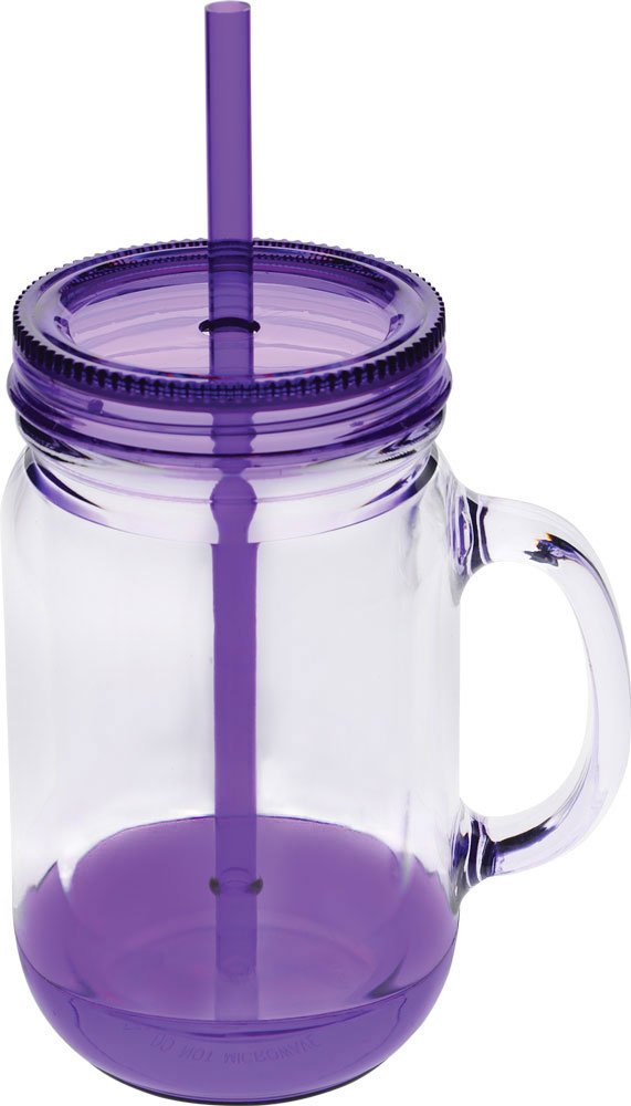 Culver Double Walled Insulated Plastic Mason Jar Tumbler