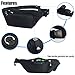 TIFRY Black Fanny Pack Men Women Waist Pack Bag Quick Release Buckle Water Resistant