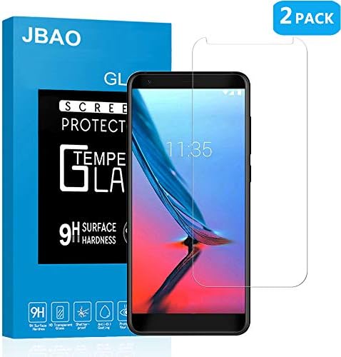 [2-Pack] ZTE Blade V9 Screen Protector, Jbao 9H Hardness [0.3mm,2.5D Curved Edge] [Anti-Fingerprint] [Bubble Free] Premium Tempered Glass Film for ZTE Blade V9,Lifetime Replacement Warranty