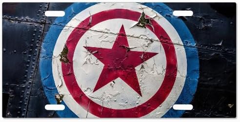 Custom Captain America Shield Vanity License Plate D0701