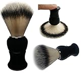 Shaving Brush, QSH Synthetic Brush Hair Knot with Pure Black Engineered Imported Acrylic Handle Shaving Brush for Razors