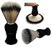 Shaving Brush, QSH Synthetic Brush Hair Knot with Pure Black Engineered Imported Acrylic Handle Shaving Brush for Razors