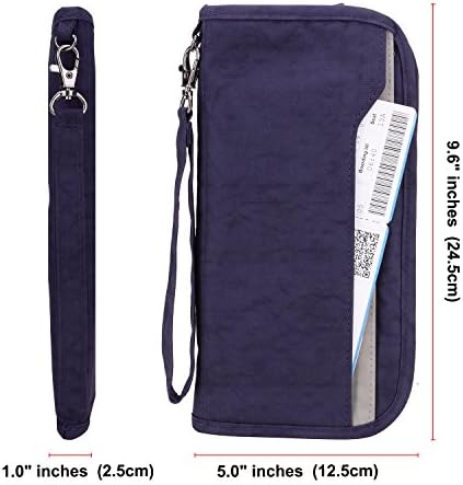 Zoppen RFID Travel Passport Wallet & Documents Organizer Zipper Case with Removable Wristlet Strap 3 Zoppen RFID Travel Passport Wallet & Documents Organizer Zipper Case with Removable Wristlet Strap