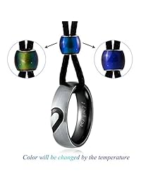 Collares de acero inoxidable a juego para parejas, con detalle de corazón, para hombre y mujer, dije con cuerda y circonitas, de Aienid