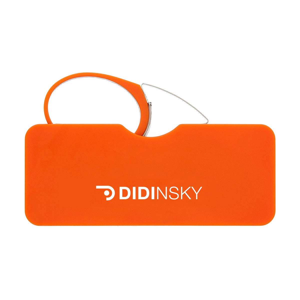 DIDINSKY Reading glasses for men and women. Glasses With Pocket Hard Case. Stylish frameless glasses for Optimal comfort. Fashion glasses. Orange +1.0 – ORSAY — image 1