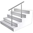 Hand Rails for Outside Steps, Stainless Steel 304 Durable Stair Handrail Balustrade for Elderly and Disabled (Complete Kit & 80cm/31.5in)