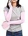 Sheeper Youth Womens Arm Warmers Sleeves Cover Summer UV Sun Protection For Outdoor Volleyball Sports Driving Cycling Running Fishing Clambing Pink