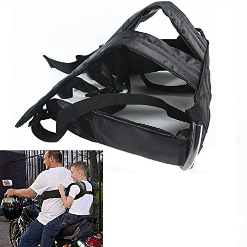 SYOOY Children's Motorcycle Safety Belt Electric Vehicle Seat Harness for Home Outdoor Kids Security Black - Washable