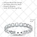 Oxford Diamond Co Sterling Silver Antique Style Bezel Set Eternity Stackable Ring Sizes 5
