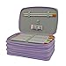 Jusoney Painting Pencils Case with Zipper 72 holder Art Pen Case Canvas Protection Drawing Case (Purple)