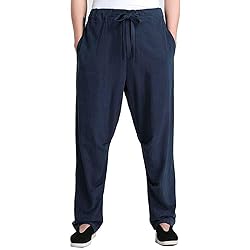 ZooBoo Men's Martial Arts Pants Kung Fu Linen