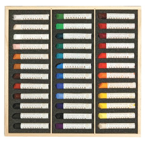 Sennelier Artist Oil Sticks Wood Box Set/36
