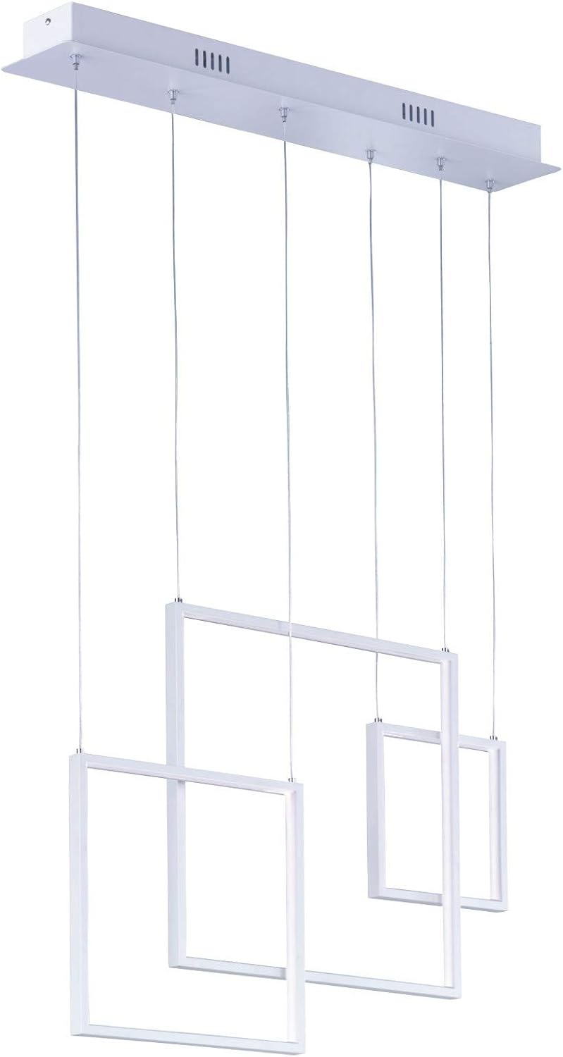 Trio Leuchten Tucson 372610331 LED Pendant Light Metal White Matt 26 Watt Switch Dimmer