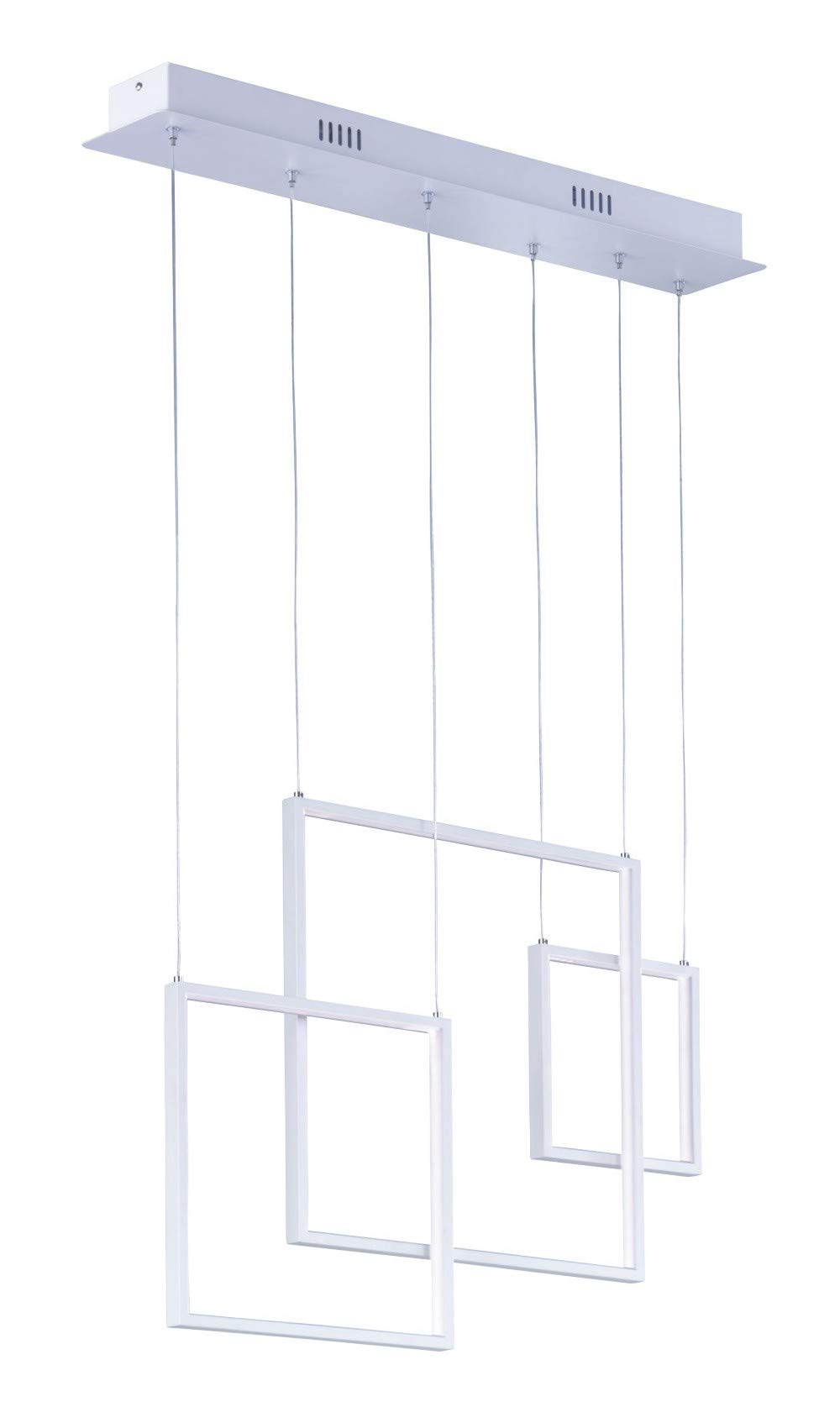 Trio Leuchten Tucson 372610331 LED Pendant Light Metal White Matt 26 Watt Switch Dimmer