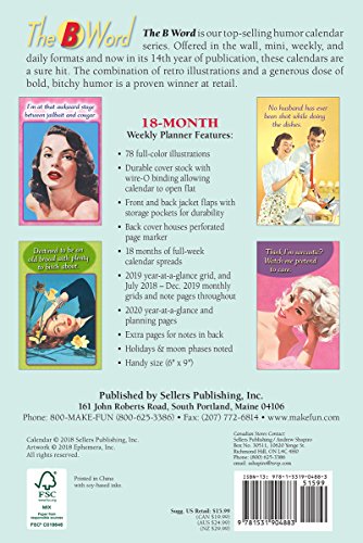 The B Word 2019 18-Month Weekly Planner, 6 x 9, (CW-0488)