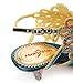 Honeystore Women's Peacock Shaped Pattern Handmade Rhinestone Sandals Blue 10 B(M) US
