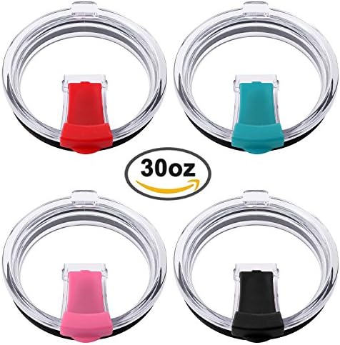 PROMENE 30 oz Tumbler Replacement Lid, Spill Proof and Splash Resistant Lid for Fits Yeti rambler, RTIC, Ozark, Sliding Open / Close, BPA Free &amp; Straw Friendly (30 OZ)