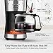 Drip Coffee Machine, IKICH 12 Cup Coffee Maker, 24h Programmable Smart Drip Coffeemaker Coffee Brewer with Glass Thermal Carafe, Permanent Filter and Stainless Steel Decoration for Home and Office