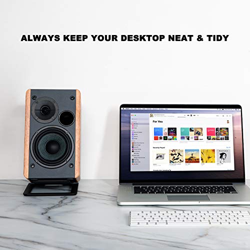 7" Desktop Speaker Stands for Midsize Bookshelf Computer Speakers
