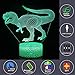 YOUNSH Dinosaur lamp, Dinosaur Night Light Bedside Lamp 16 Color Changing with Touch & Remote Control for Kids Lamps as Birthday Gifts for Boys