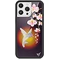 Wildflower Cases - Compatible with Apple iPhone 16 Pro Max | Protective Black Bumper, 4ft Drop Test Certified, Women Owned Small Business | Hummingbird - Bird Nature Pink Floral Aesthetic Trendy Cute