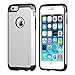 LUVVITT [Ultra Armor] Shock Absorbing Case Best Heavy Duty Dual Layer Tough Cover for Apple Phone 6 / Phone 6s - Black/Silver