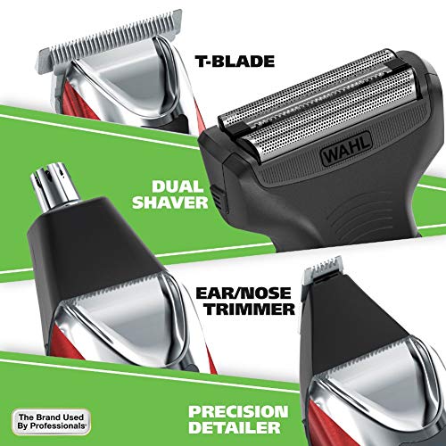 wahl stainless steel lithium ion  beard and nose trimmer for men
