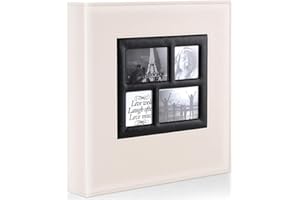 Benjia Photo Album 4x6 500 Pockets Pictures, Extra Large Capacity Vintage Leather Cover Photo Albums that Holds 500 Vertical 