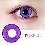 Women Multi-Color Colored Cute Charm and Attractive Fashion Contact Lenses Cosmetic Makeup Eye Shadow (Type 1, Purple)