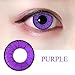 Women Multi-Color Colored Cute Charm and Attractive Fashion Contact Lenses Cosmetic Makeup Eye Shadow (Type 1, Purple)