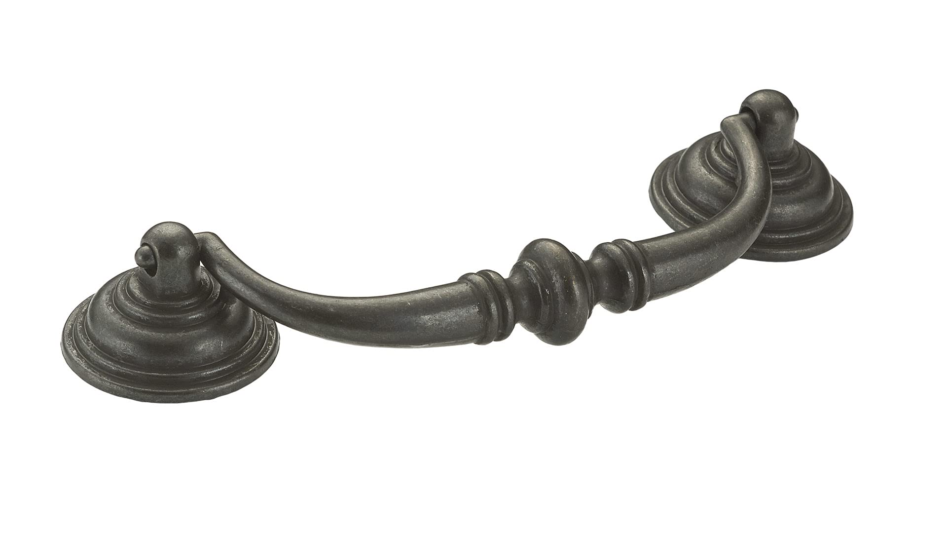 Photo 1 of Richelieu Hardware BP30214909 4 1/4-inch (108 mm) Center-to-Center Matte Black Iron Traditional Cabinet and Drawer Pull Handle for Kitchen, Bathroom, and Furniture