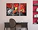 Noah Art-Modern Music Wall Art, 100% Hand Painted Musical Instruments Contemporary Abstract Oil Paintings On Canvas, 3 Panel Framed Inspirational Wall Art for Kids Room Wall Decor, 12x16inch x 3 Pcs
