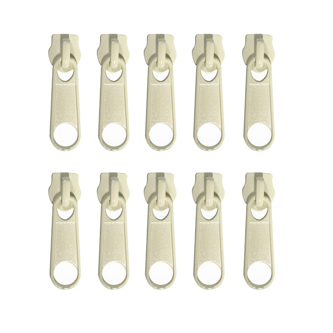 132 Metal Sliders for Nylon Zipper, Free Zipper Slider #3, Zipper Puller to Repair or Mount a Zipper, Yellow Sliders, (#3, 103) — image 1