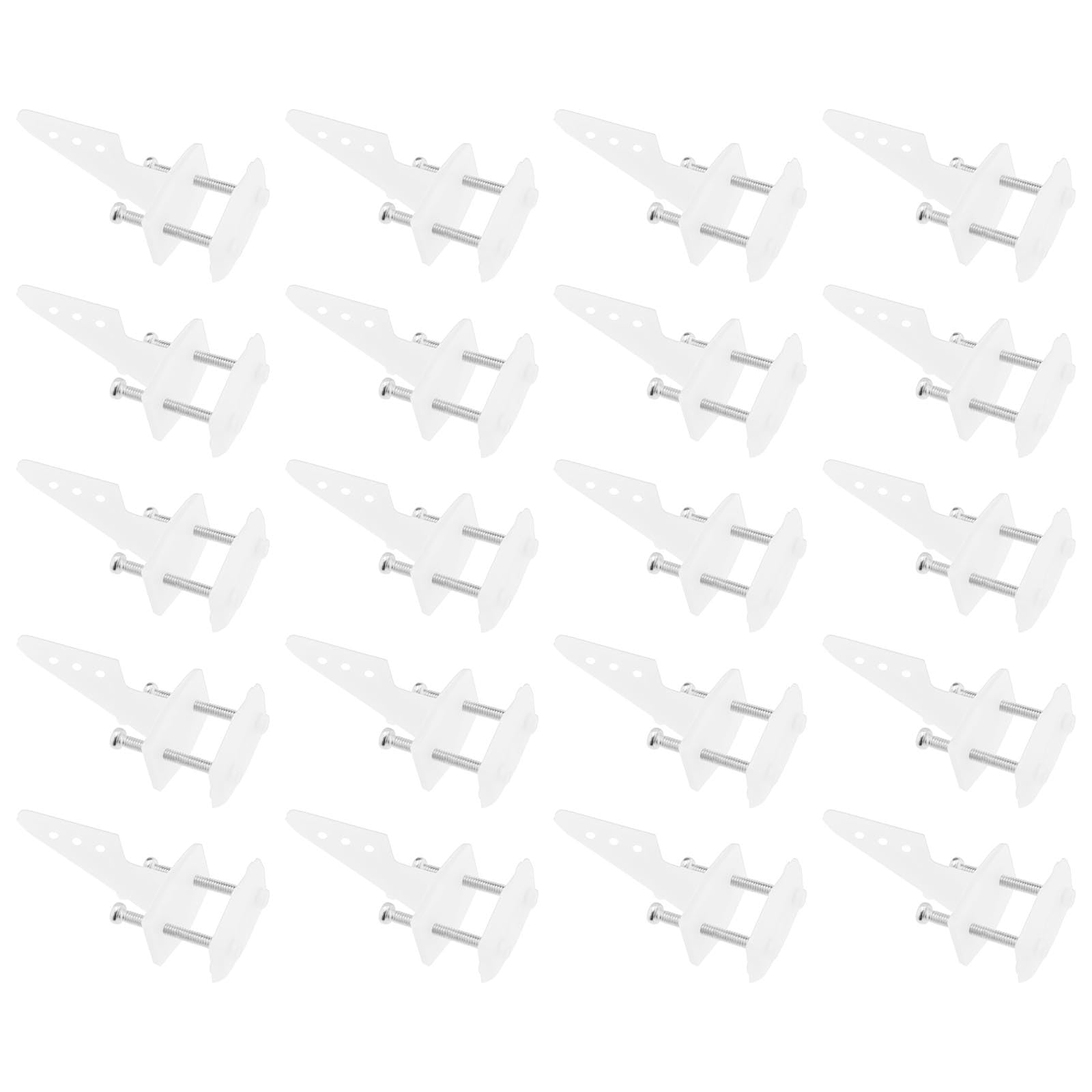 Create idea 20Pcs Triangular Rocker Arm Four-hole Standard Rudder Angle Set with Screw for Rc Airplane Foam Fixed Wing Aircraft 26x18x13mm