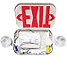 eTopLighting LED Edge Lit Exit Sign Emergency Aluminum Red Light with Battery Back-Up UL924 ETL Listed for Business, EL2BR-1