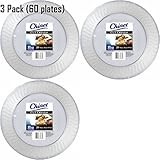 Chinet Cut Crystal Clear Plastic 10 inch Plates 20 count (3 Pack - 60 plates total)