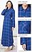 PajamaGram Night Gown For Ladies - Plaid Nightgown, Indigo, XL