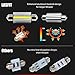 LASFIT 42mm LED Festoon 211-2 212-2 569 578 Bulb Canbus Error Free 400LM 6000K Extremely Bright Use for Dome Map Door License Plate Trunk Vanity Mirror Lights, Xenon White (Pack of 2)