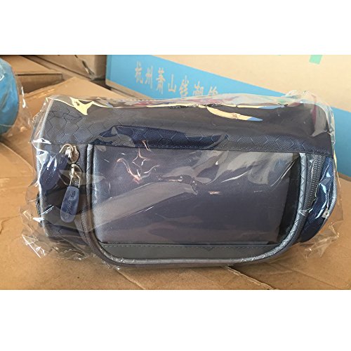 Baiyu Handlebar Bike Bag Pannier with Mobile Phone Holder Cycling Shoulder Bag Pouch with Removable Shoulder Strap Water Resistant Handlebars Bag Size 2213cm-Navy Blue