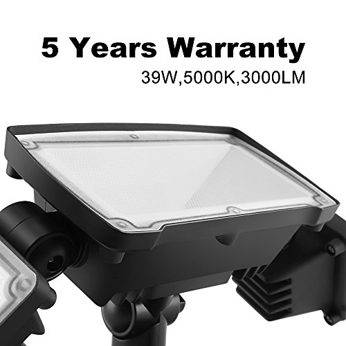 39W LED Security Lights Motion Outdoor 3000 Lumen 5000K BBOUNDER Motion Sensor Lights Waterproof IP65 ETL Certificated 3-Head Adjustable Flood Light for Entryways Stairs Yard and Garage - Thumbnail 4