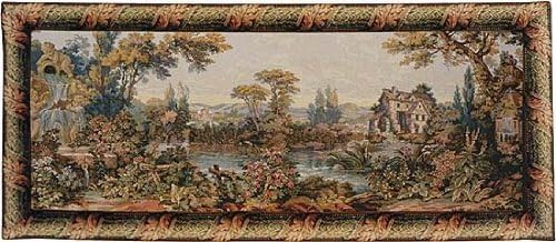 Tapestry, Extra Large, Wide - Elegant, Fine &amp; Wall Hanging - Mill by the Lake, C-H38xW78