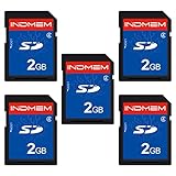 INDMEM 5 Pack SD Card 2GB Class 4 Flash Memory Card