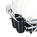 MICOE Dish Drain Drying Rack 1 tier Tableware organizer with Cup Holder Large Capacity dish racks for counter H-WDT1001
