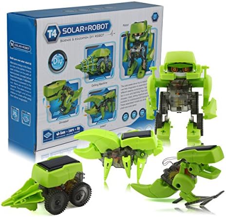 Multi-fonction DIY solar toys robot DIY Educational Toy Development intelligence for kid 4 In 1 Solar-Powered Toys, [Robots][Dinobots][Beatle][Tunneling Machines]