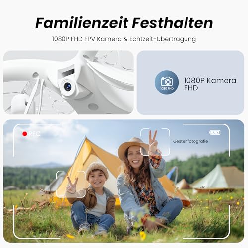 Ameta Morpho Drone with Camera for Children, 1080P HD FPV Drone for Beginners, RC Quadcopter with 32 RGB Light/18 Minutes Flight Time/STEM Modules/Lost Buzzer, Toy Gifts for Boys Girls
