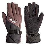 Winter Snow, Ski, Snowboard, Cold Weather Gloves fashion outdoor Gloves for Men & Women (coffee)
