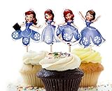 Princess Sofia Decorative Cupcake Toppers Party Pack for 24 Cupcakes