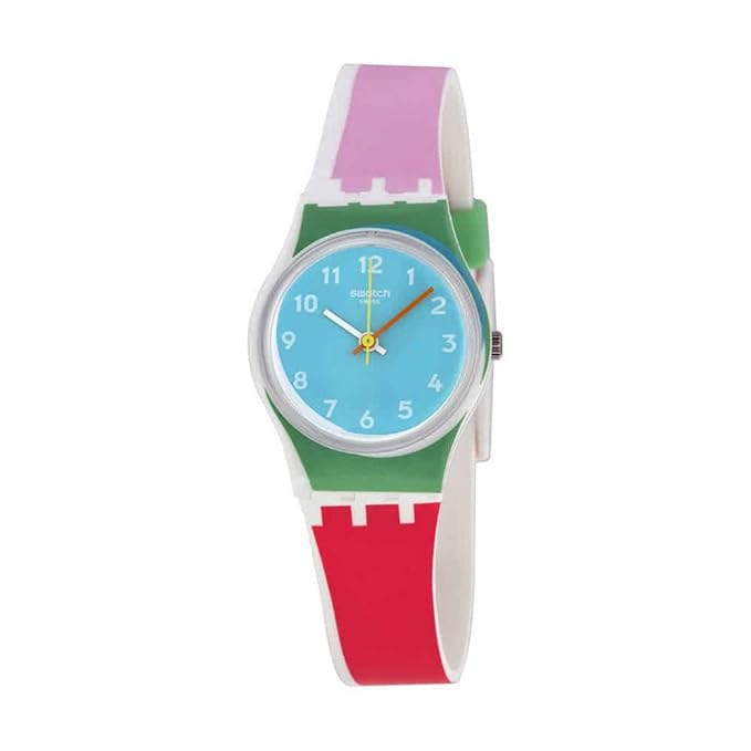 Swatch Damen Digital Quarz Uhr mit Silikon Armband LW146